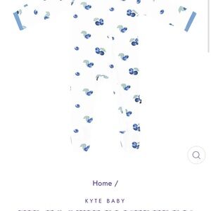 Kyte BABY Blueberry Zipper Footie Pajama